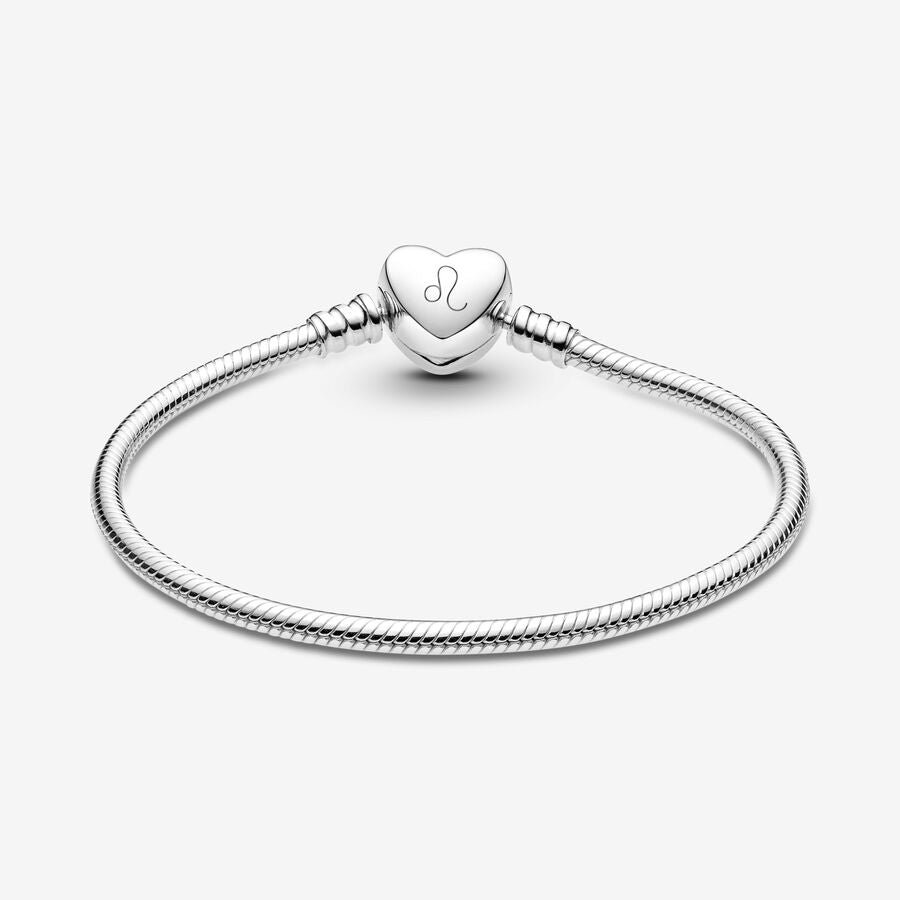 Pulseira malha Snake com Fecho Coração Gravável Pandora Moments