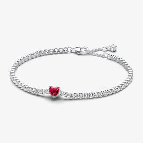 Pulseira de malha Coração Brilhante