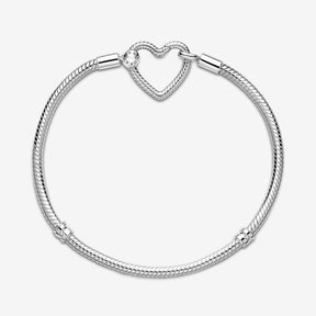 Pulseira malha Snake com fecho Coração